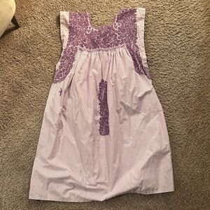 Purple and White Sleeveless Dress